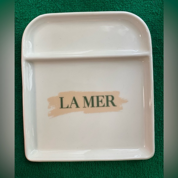 Luxury Skincare La Mer Porcelain Ceramic Tray RARE Green Cream - Picture 5 of 6